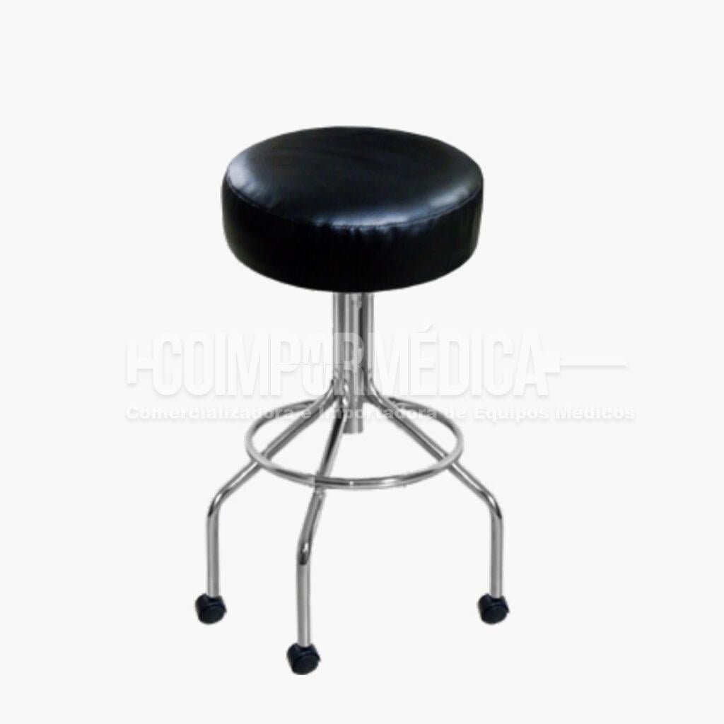 Butaco Giratorio Cromado Rodante M-025
