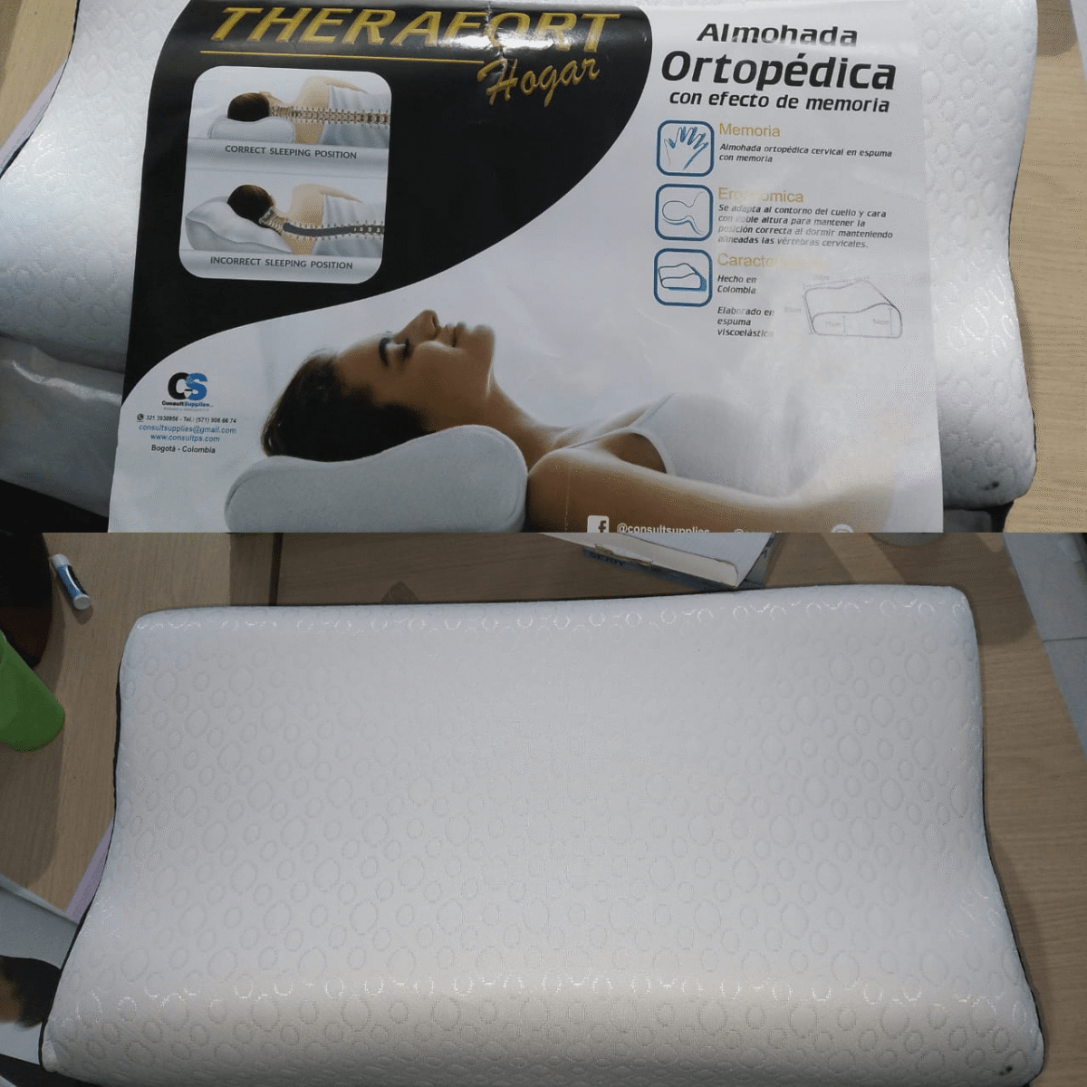 almohada ortopedia therafort