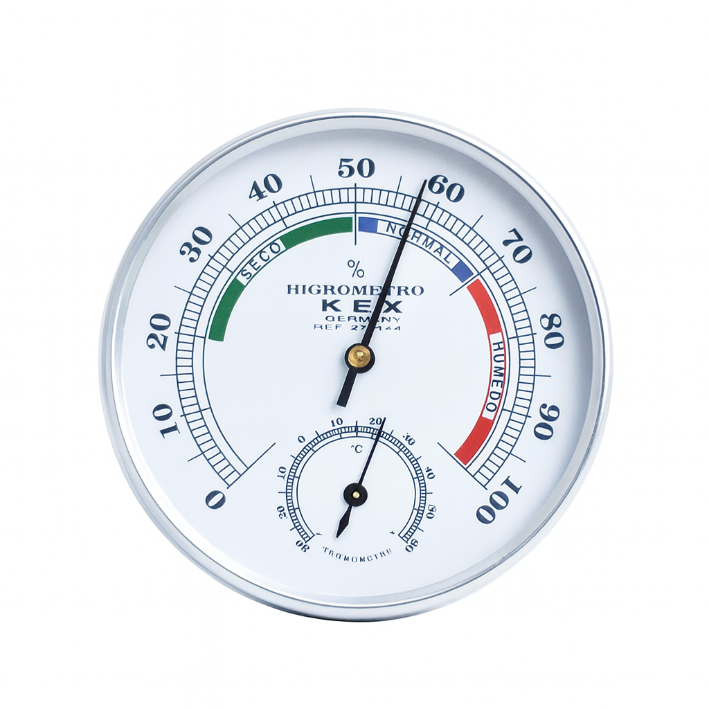Termohigrómetro análogo de pared