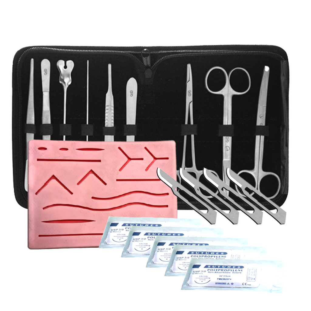 Kit de sutura completo para prácticas