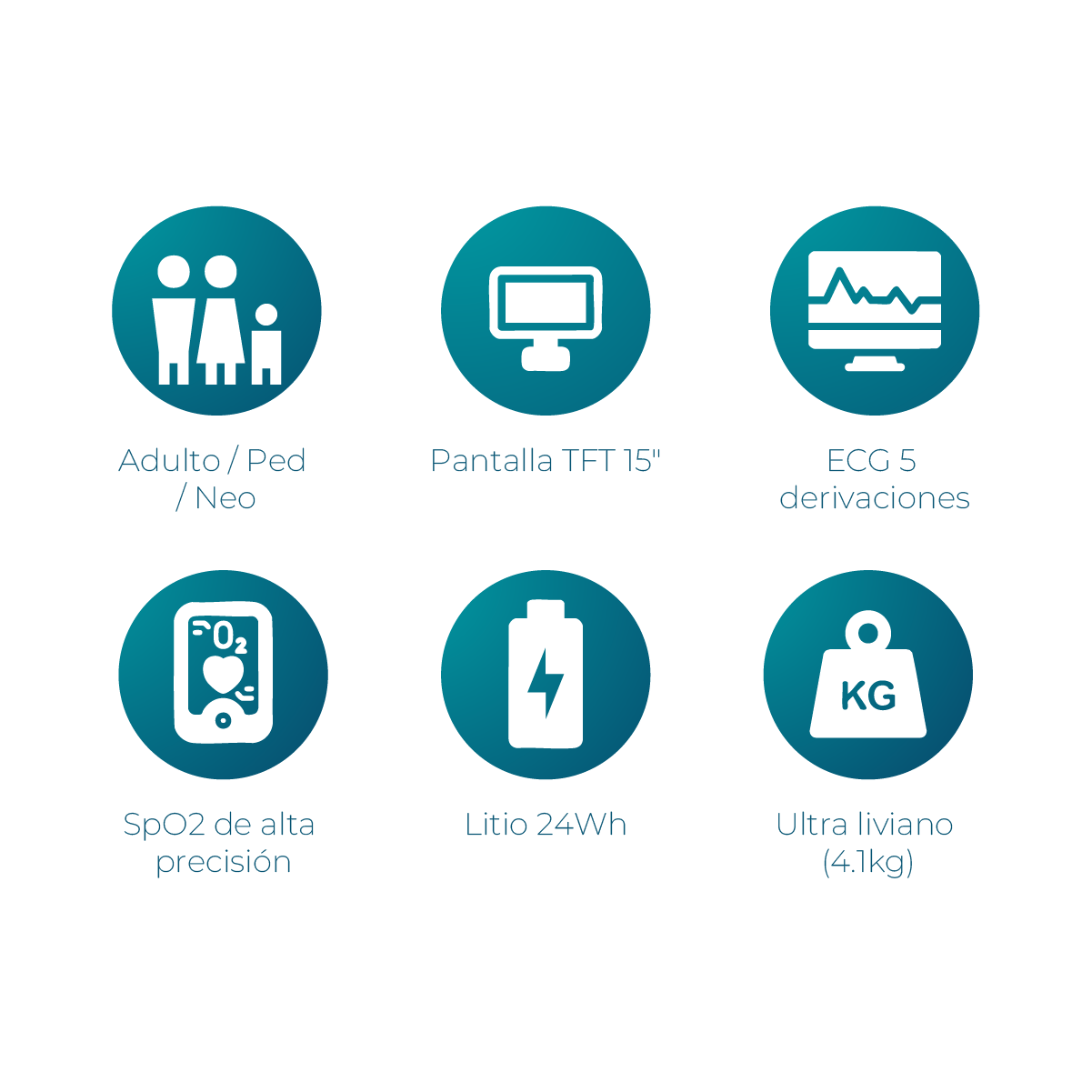 Características Monitor de signos vitales Yonker YK 8000D