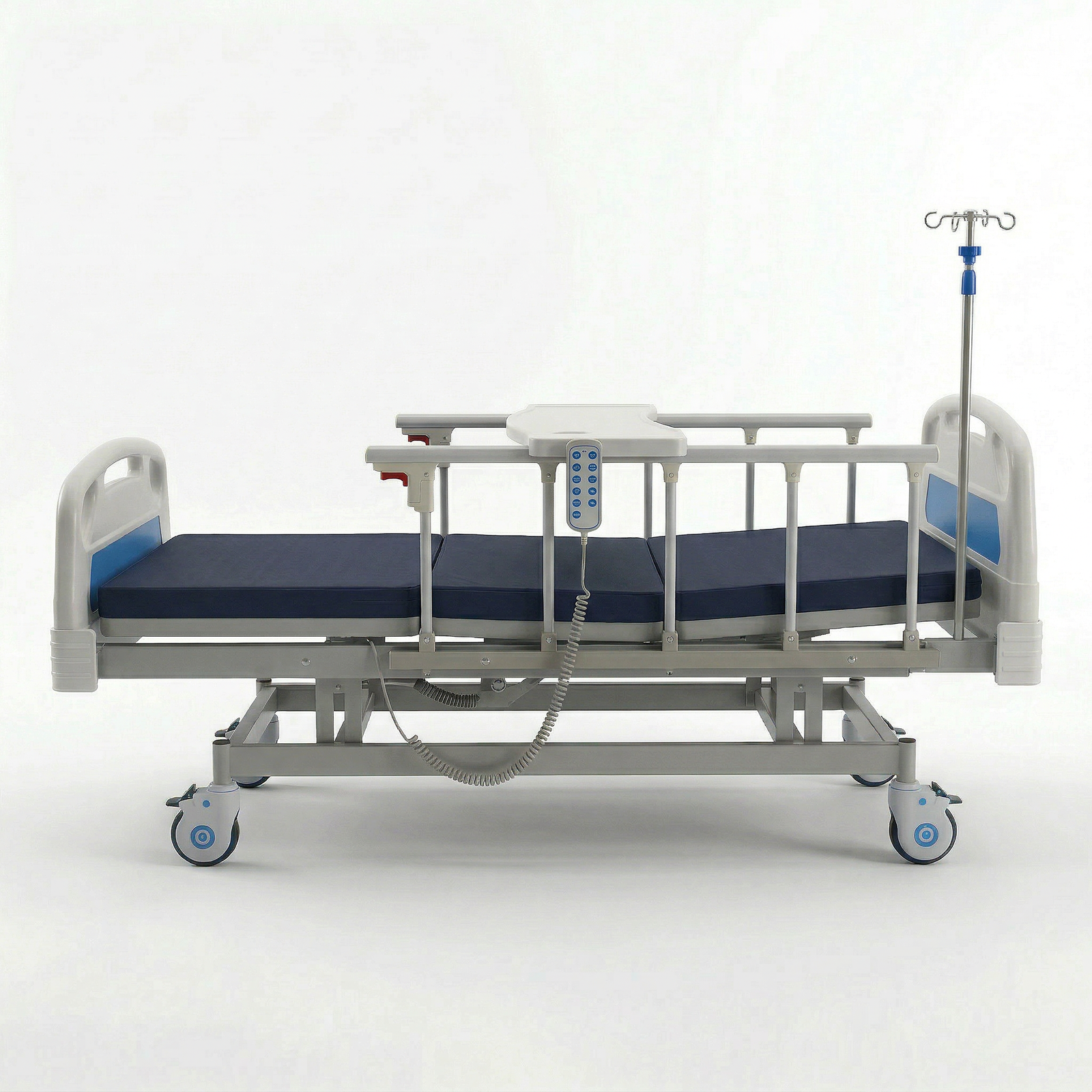 Cama eléctrica hospitalaria 3 funciones Konfort Plus - Con colchóneta, barandas y bandeja de alimentación - Imagen 5